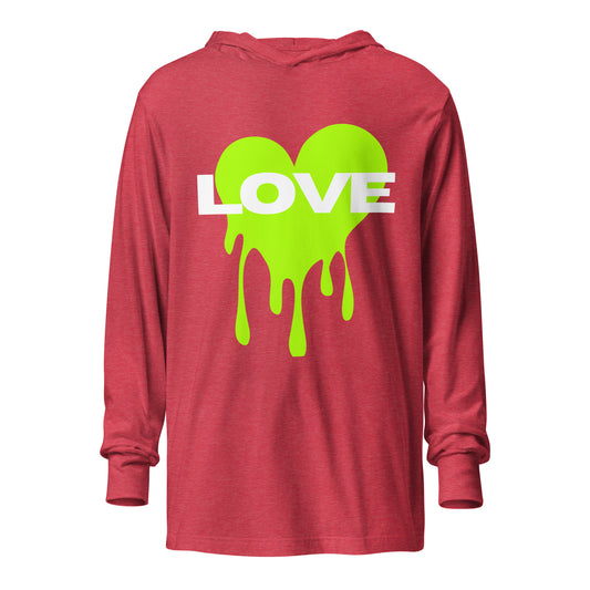 GlitterU by Heather Newman “LOVE DRIP” long-sleeve t-shirt  hoody